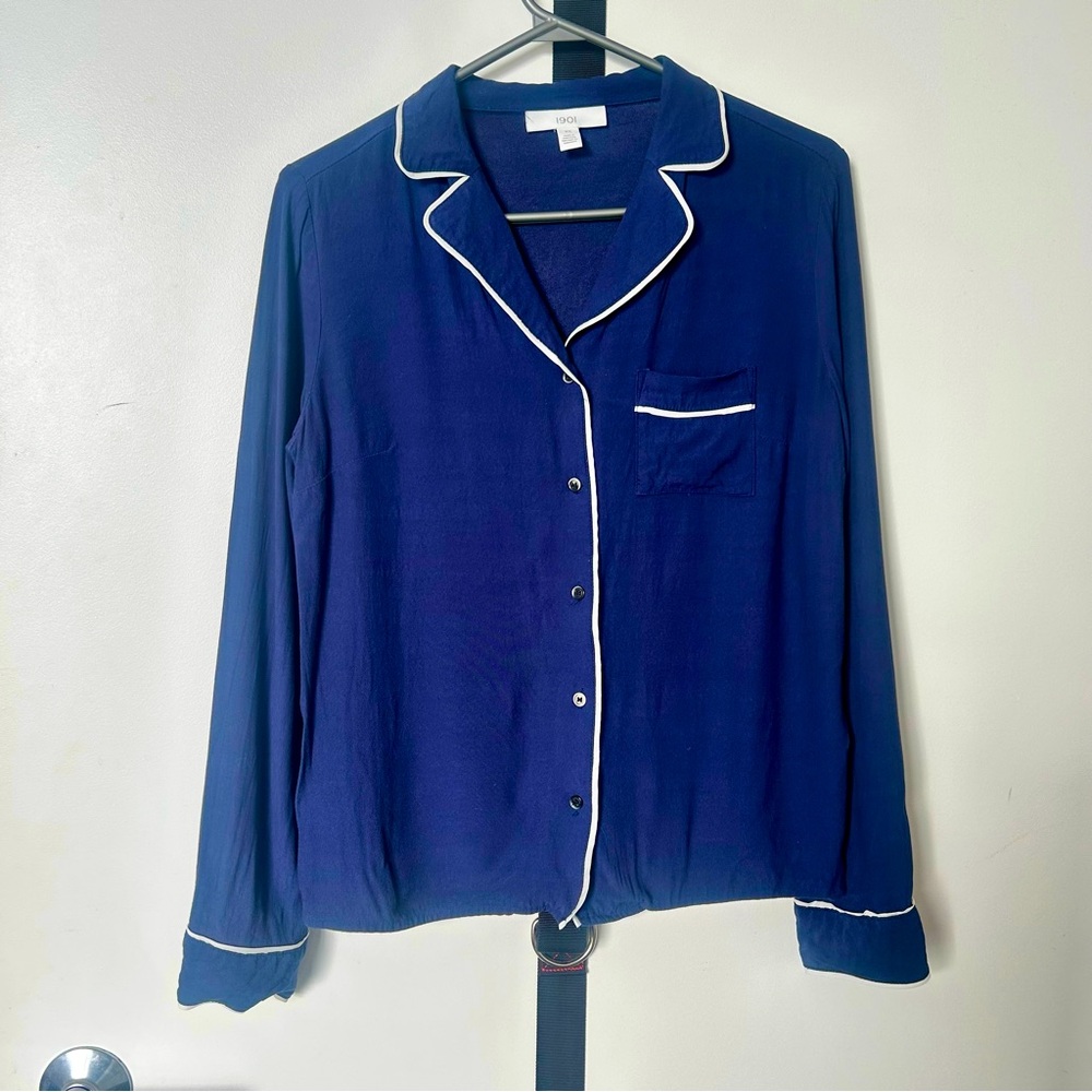 🎉2 for $15🎉 Nordstrom 1901 Blue Pyjama-style Blouse